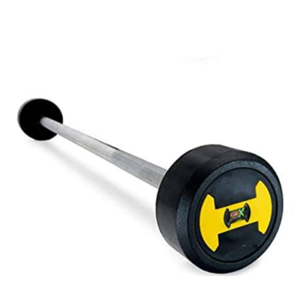 Steel And Rubber 10 Kg Fixed Straight Barbell Weight
